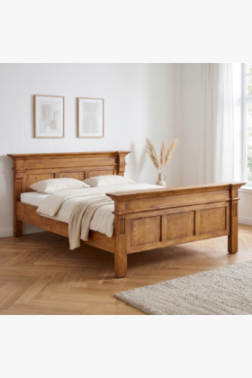 POSTEĽ Z MASÍVU PRESTIGE (160 X 200) LAK HNEDÝ